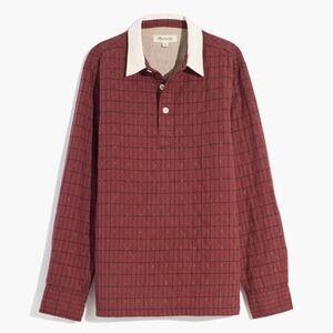 Madewell Men’s Quilted Long-Sleeve Polo Shirt XS